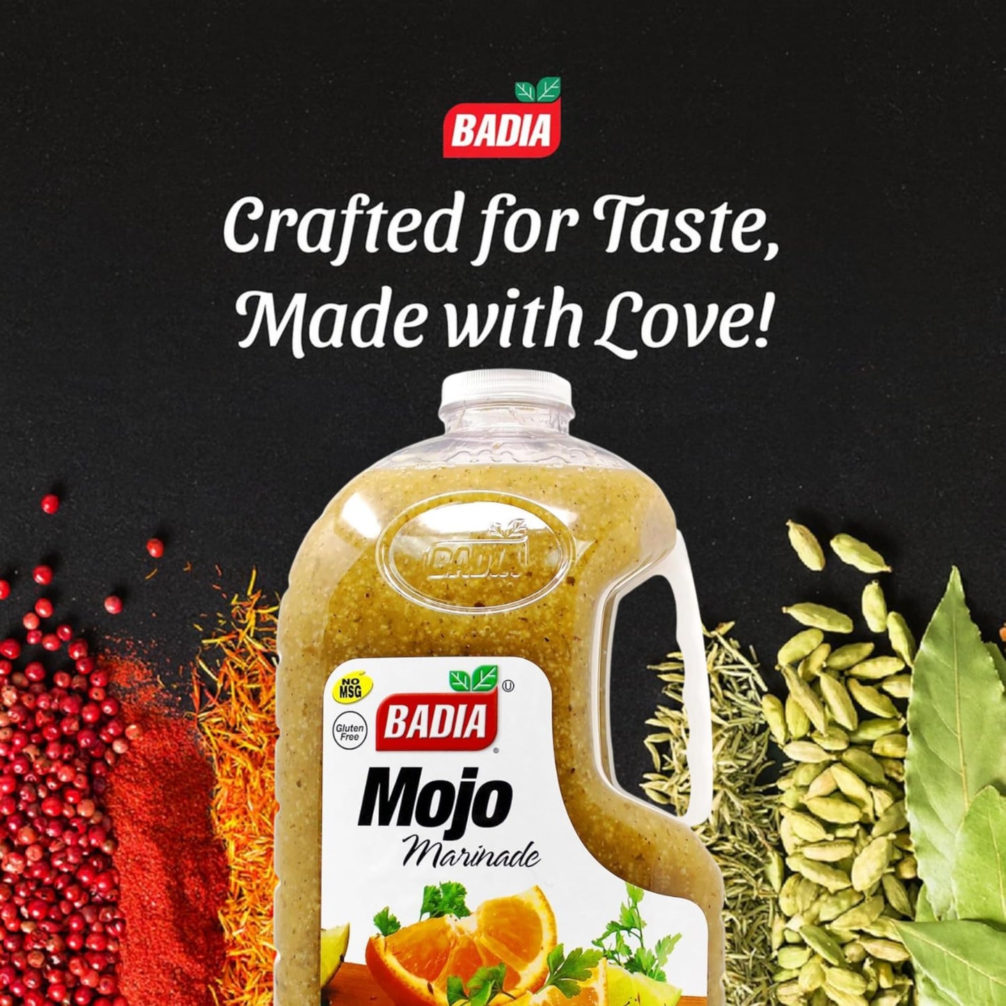 Badia Mojo Criollo Marinade, 128 Fl Oz (1 Gallon) – Authentic Marinade with Garlic, Citrus & Spices