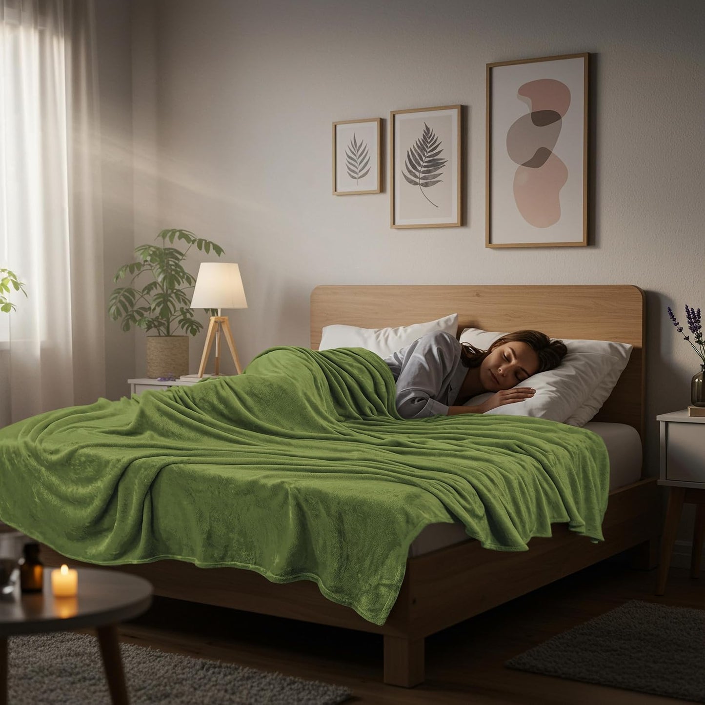 Utopia Bedding Fleece Blanket - Twin Size Olive (60x80 Inches) | Ultra Soft, Warm & Cozy All-Season Decor