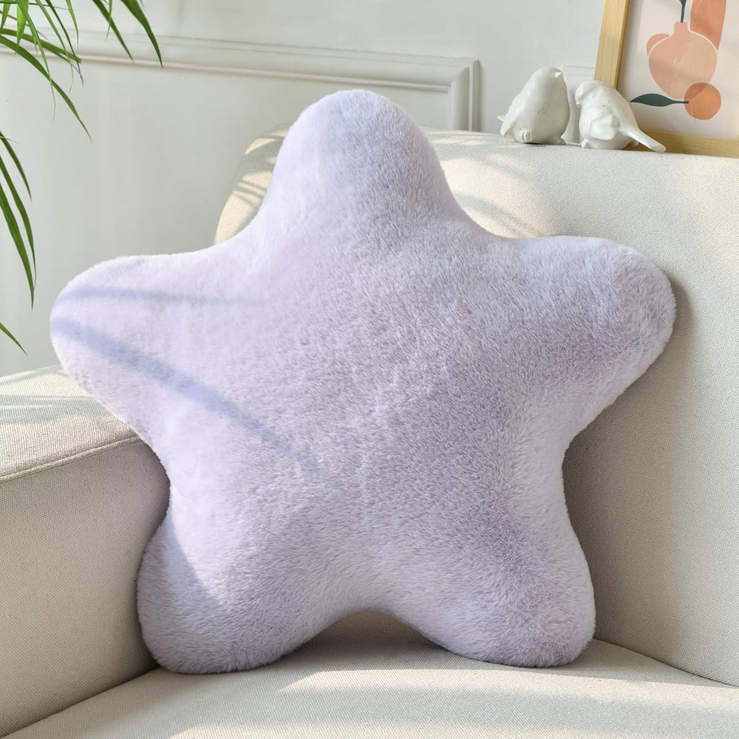 19.6" Xiashrk Star Pillow, Decorative Throw Pillows for Bed Couch, Star Shaped Pillow Plush Floor Cushions Room Decor