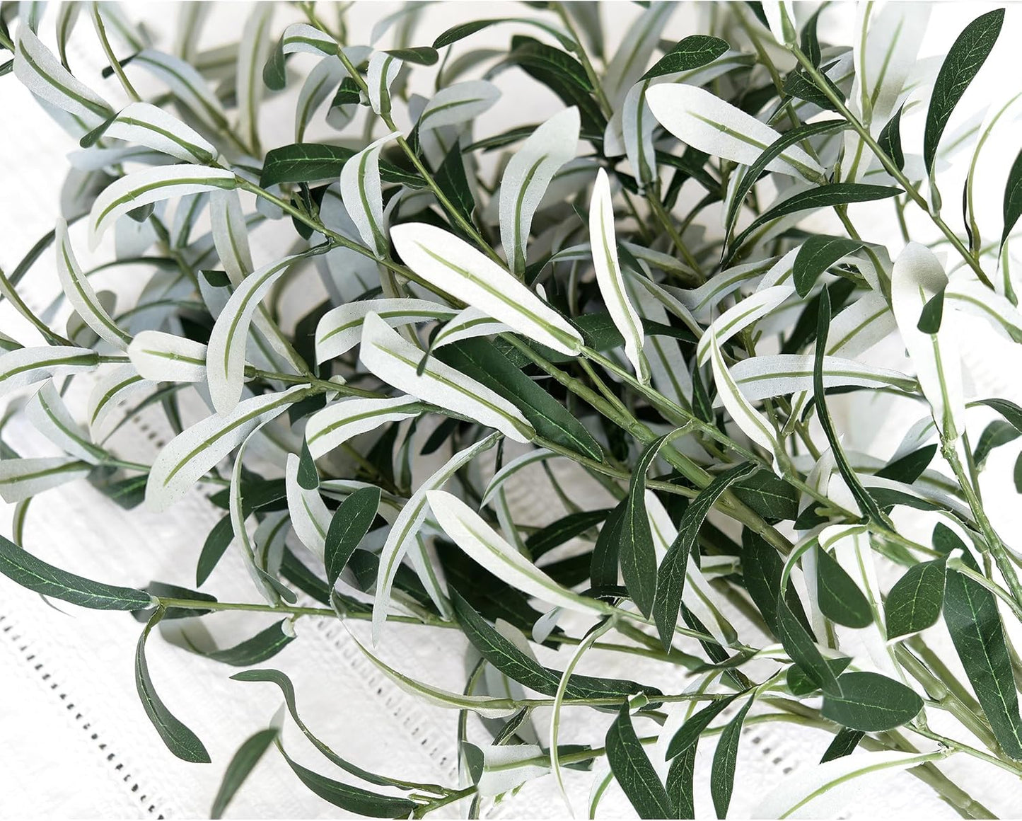 FiveSeasonStuff Lifelike Olive Branches - Premium 30-inch Faux Greenery with Realistic Leaves for Home and Events