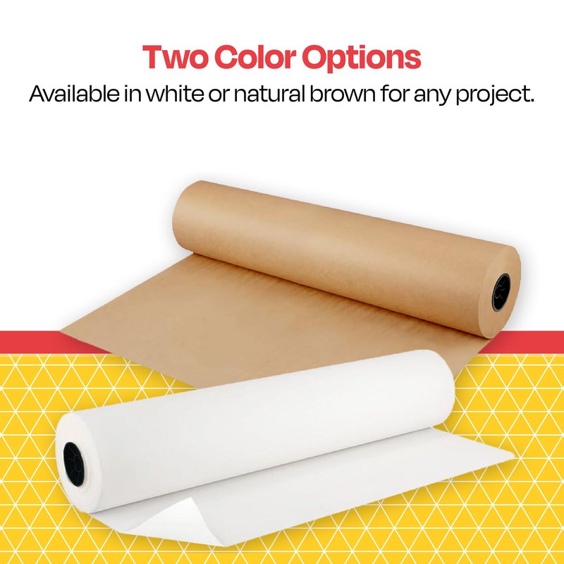 School Smart Butcher Kraft Paper Roll, 40 lb, 36 Inches x 1000 Feet, Brown - 085445