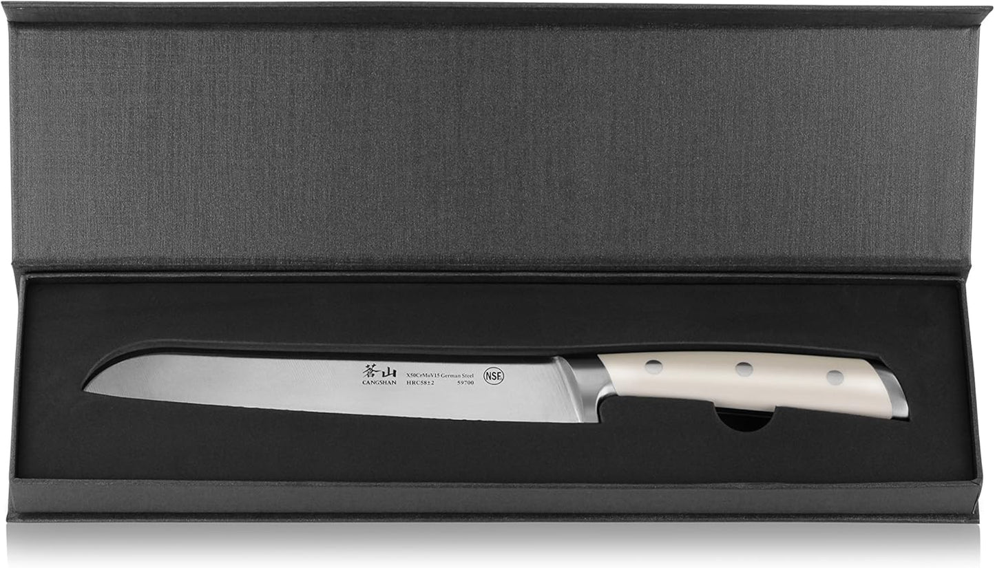 S1 59700 8-Inch Cangshan Series German Steel Forged Bread Knife