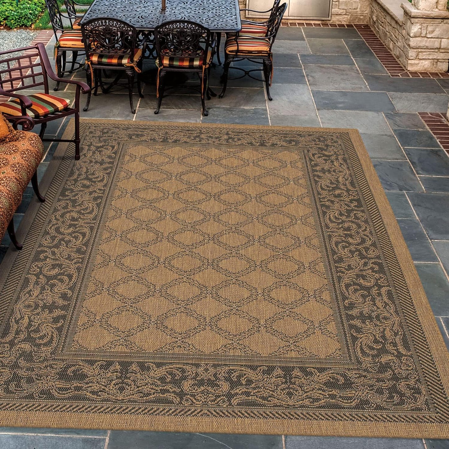Couristan Recife Garden Lattice Indoor/Outdoor Area Rug, 3'9" x 5'5"