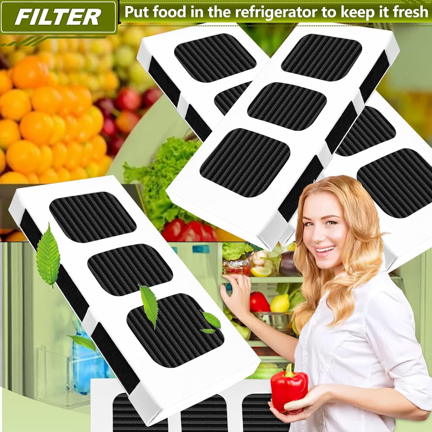 Paultra2 Refrigerator Air Filter Replacement for Frigidaire PAULTRA2 Pure Air Ultra II, 4 Pack
