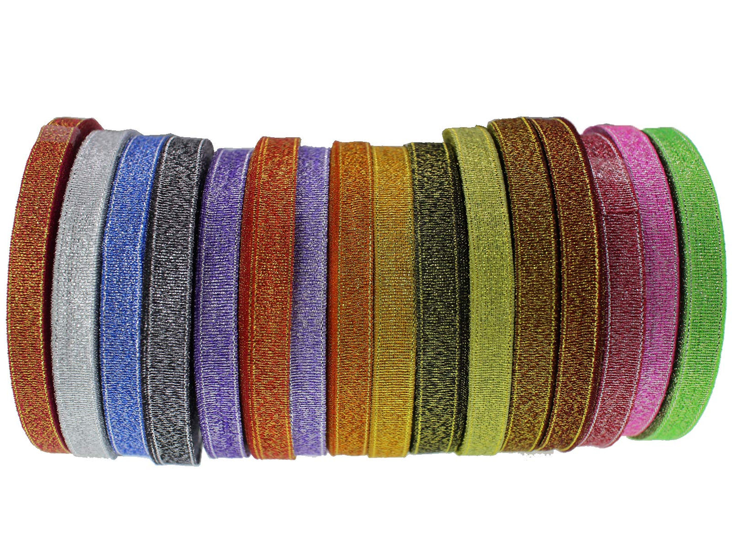 Glitter Ribbon 3/8 inch 400 Yards Sparkly Metallic Sheer Organza Ribbon for Jewelry Bows, Gift Wrapping, Home Decoration, Party Ornaments & Favor (10mm)
