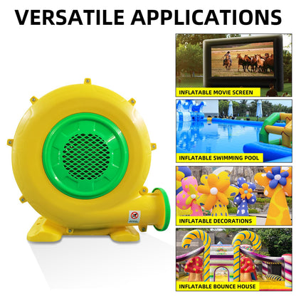 GONFLABLE Air Blower, 480W 0.64HP Bounce House Blower, Portable Inflatable Bubble HOU-se Blo-wer, Perfect for Inflatable Bounce House, Bouncy Castle, Jumper, Water Slid, Corded(480 Watt 0.6HP)