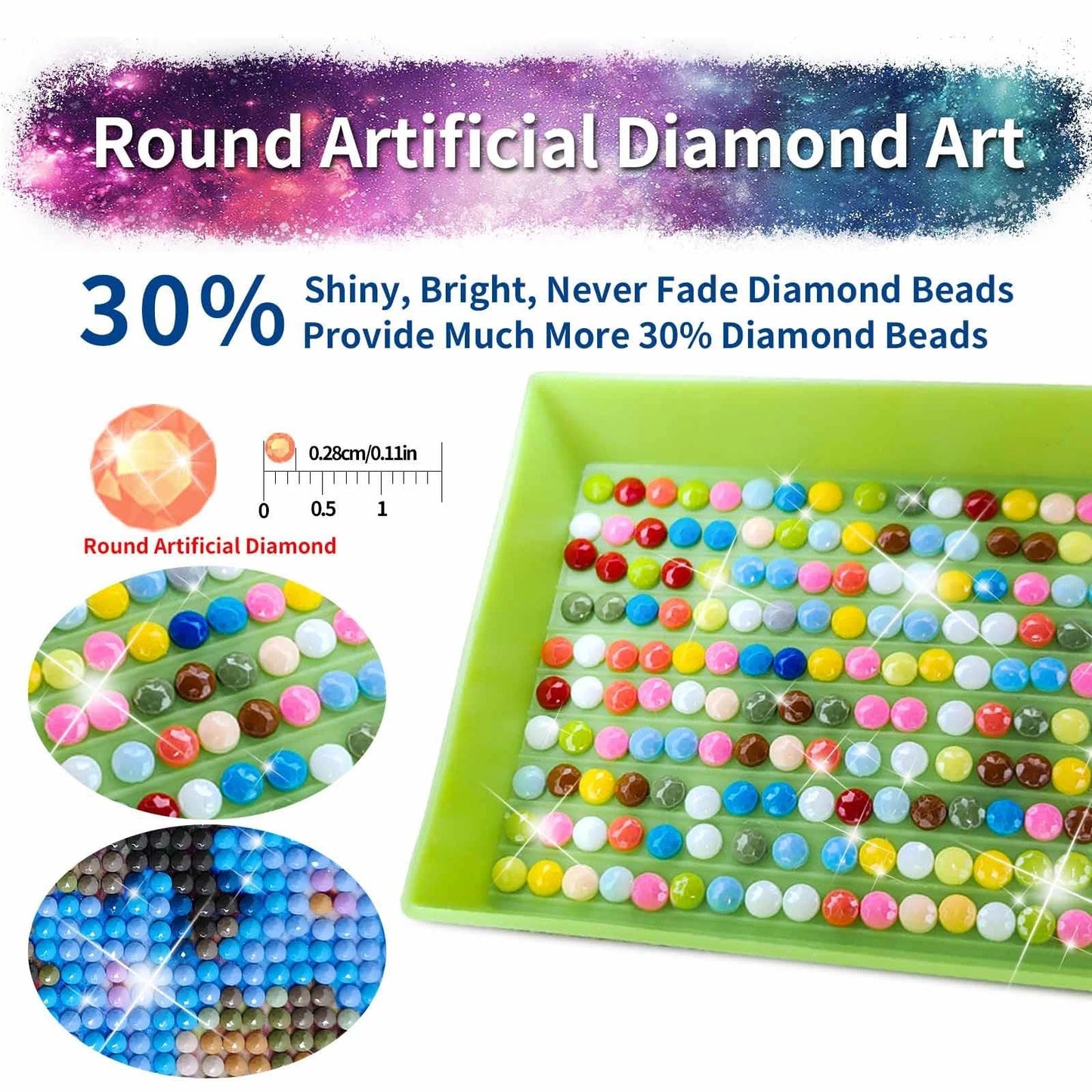 JATOK Large Diamond Art Kits for Adults, Full Round Drill Owl 5D Diamond Painting Kits for Beginners, DIY Gem Art Crafts Picture for Gift Home Wall Decor, 40x70cm/15.7x27.5inch