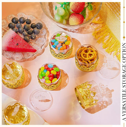 18 Cunhill Pcs Mini Candy Bottles Mini Plastic Jars with Lids Small Champagne Bottles Storage Candy Favor Containers