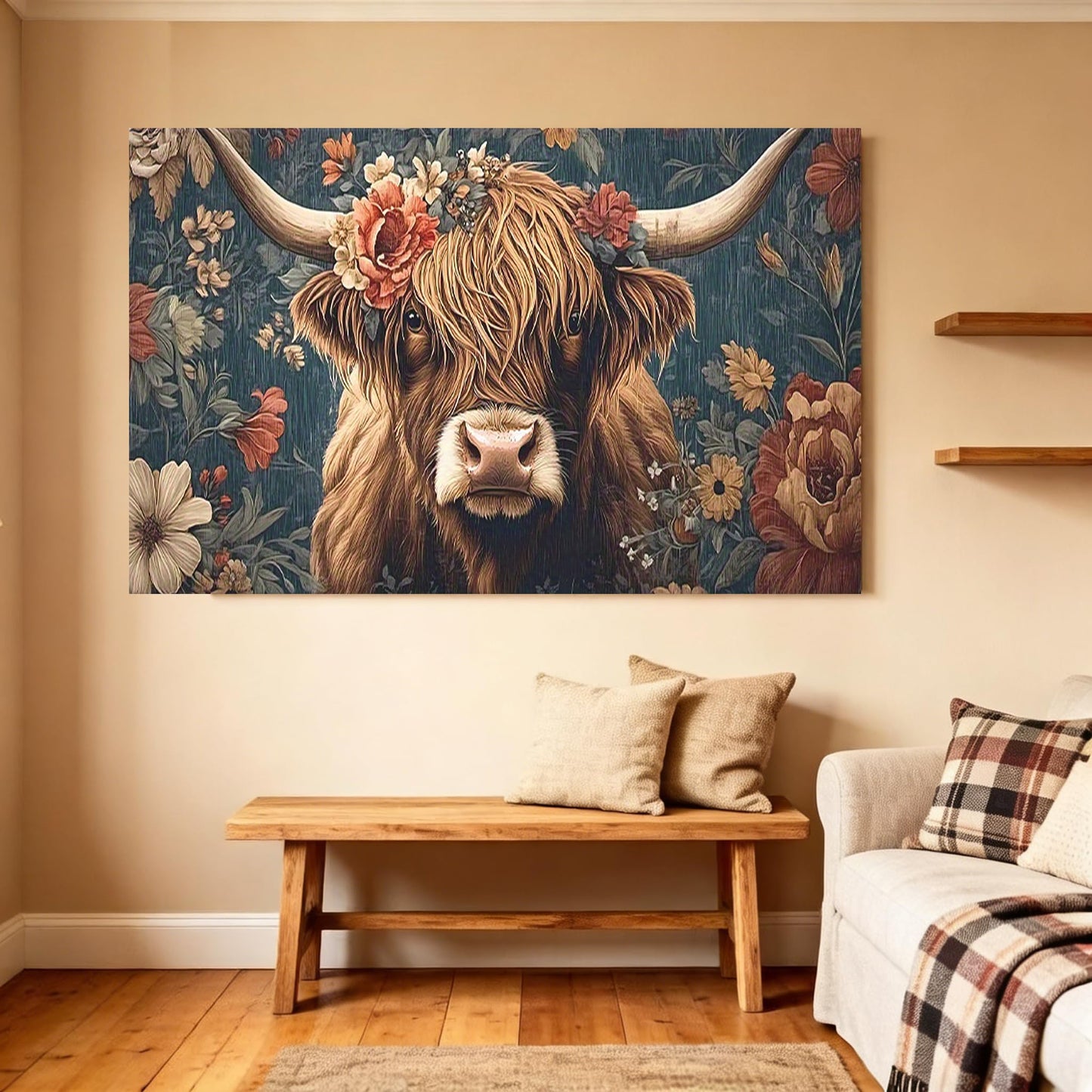 Cow Diamond Painting Kits for Adults - 5D Large Diamond Art Kits for Adults,DIY Full Drill Crystal Rhinestone Gem Art Painting with Diamonds Home Wall Decor 23.6 X 15.7inch
