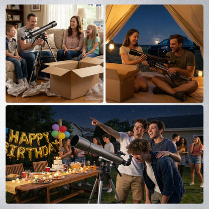 NACATIN Astronomy Telescope for Adults & Professionals, 102mm Aperture 900mm with Dual Slow-Motion Rods - for Ultra-Smooth & Precise Tracking, Telescope for Adults high Powered for Moon & Planets