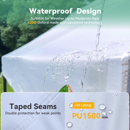 COBIZI 10x20 Heavy Duty Pop Up Canopy Tent with 6 Sidewalls Thicken Frame, Commercial Easy Up Outdoor Wedding Party Tents, All Season Waterproof Windproof with Stakes Sandbags Ropes Roller Bag, White