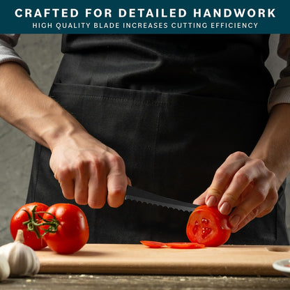 Home Hero 2 Pcs Tomato Knife with Sheath, High Carbon Stainless Steel Chopping Knife with Ergonomic Handle, Razor-Sharp