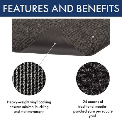 Notrax - 136S0036CH 136 Polynib Entrance Mat, for Home or Office, 3' X 6' Charcoal