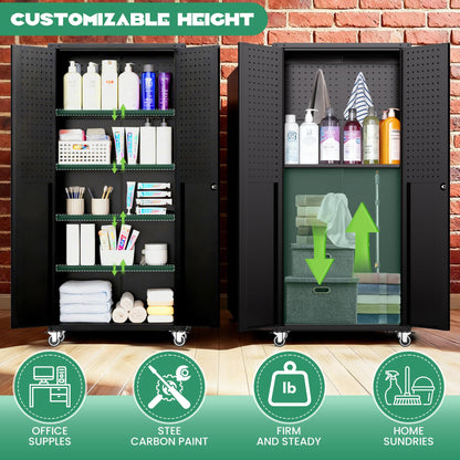 VIYET Garage Cabinet System | Heavy Duty Steel All-in-One Modular Garage Cabinet Set for Ultimate Workshop Organization | Easy Assembly Garage Storage Cabinets & Tool Bench