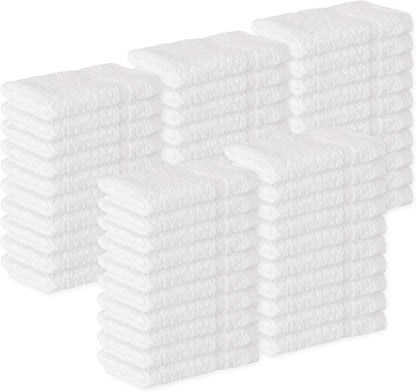 12" 12" 50 Pack 100% GREEN LIFESTYLE Washcloths x - Cotton Wash Cloths, Bulk Washcloths, Face Towels Cotton, Soft