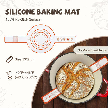 26PCS (34OZ), Set 2 Sourdough Starter Kit, Sourdough Bread Baking Supplies, Including a Sourdough Starter Jar Silicone