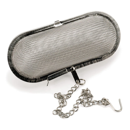 RSVP International Endurance Kitchen Collection Stainless Steel Mesh Floating Spice Infuser for Soups, Stews or Large Tea Pot, Jumbo Oval, 4.25x1.75"