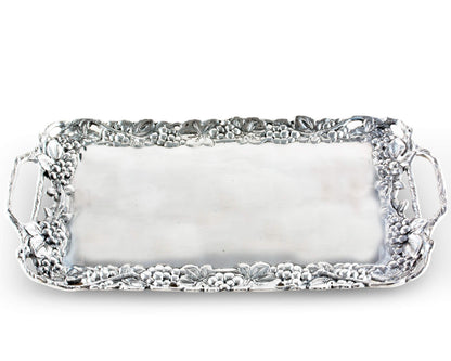 Arthur Court Designs Metal Aluminum Grape Decorative Serve Ware Serving Tray/Platter 21 inch x 10 inch