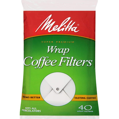 Melitta Disposable Coffee Filters - Large 40 Count - Perfect for Brewing Fresh Coffee