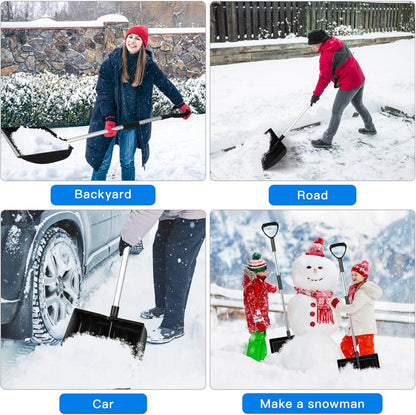 Yardwe Portable Snow Shovel 55.9 Inch Detachable Antislip Tool for Car Trunk Garden Camping Ice Removal