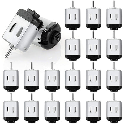 Mudder 20 Pieces Micro Electric Motor DC 1.5-3V 23000RPM Cars Toys Rectangular Small Electric Motor for DIY Toys Science Projects Metal Engine Motor Kit