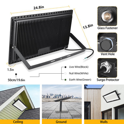 XYCN 800W 2pack LED Flood Lights,3700 watt Equivalent 89500LM Super Bright Outdoor LED Arena Lights 100-277V IP65 Waterproof 5000K Daylight Commercial Lighting for Stadium,Backyard, Parking lot etc