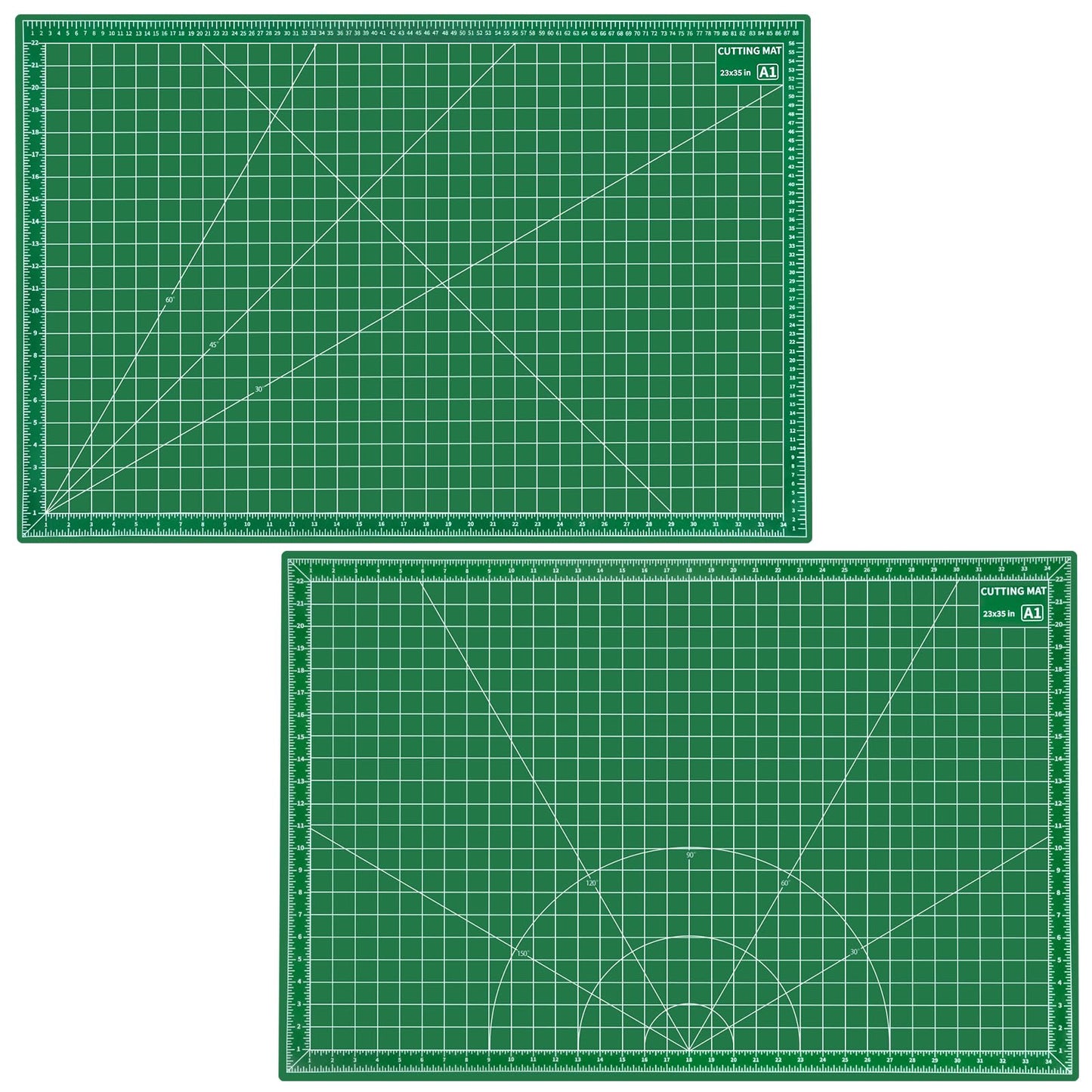 Tujurich Self Healing Cutting Mat, 23" x 35", Double-Sided Rotary Cutting Mat for Sewing, Quilting, Scrapbooking, Fabric & Craft Cutting Board, (A1), Green