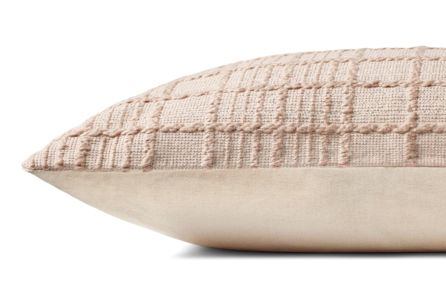 Loloi Magnolia Home by Joanna Gaines Liv Collection PMH0064 Beige 13'' x 21'' Cover w/Down Pillow