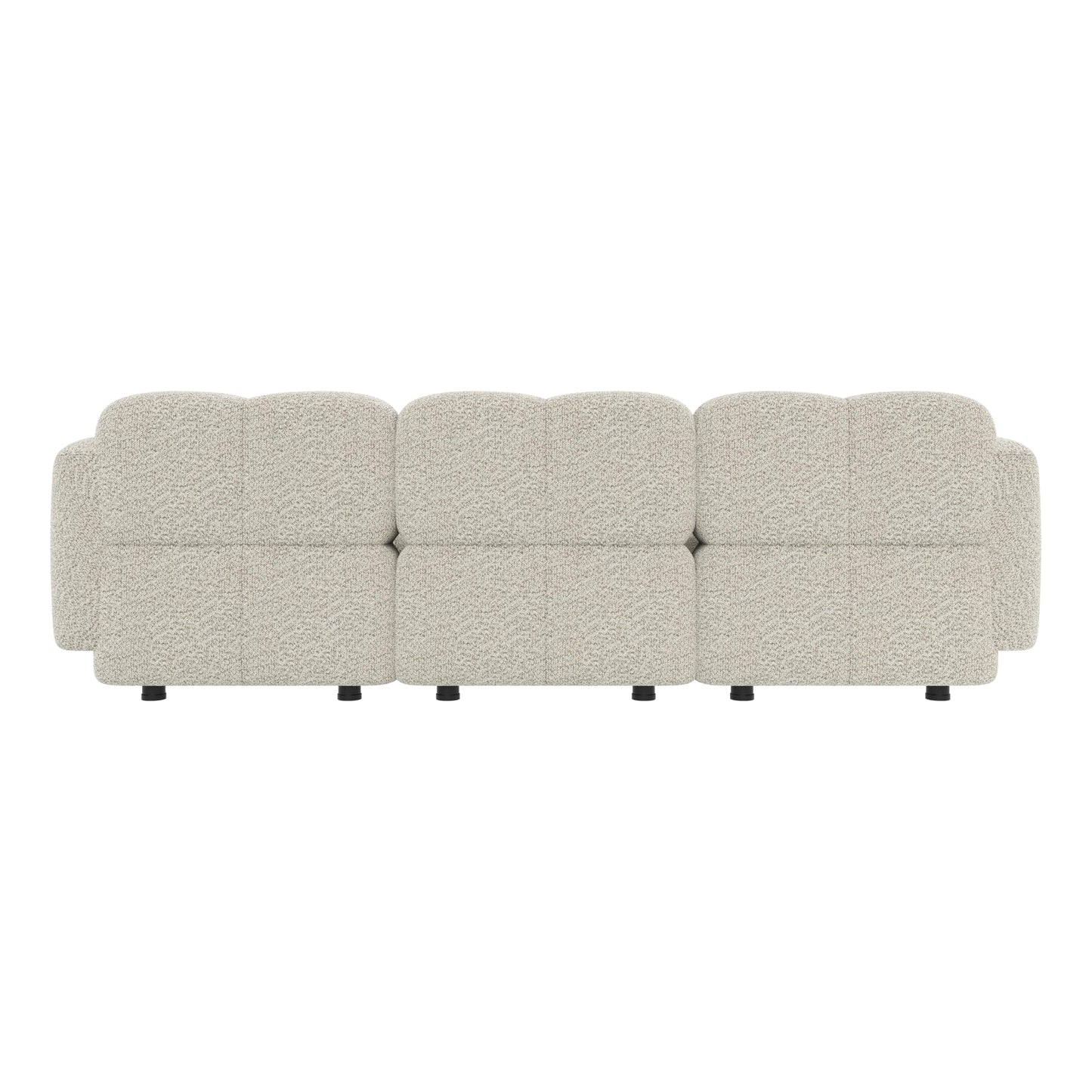 Christopher Knight Home Simi Modular L-Shaped Sofa Couch with Movable Ottoman, Boucle Upholstered Modular Sectional Sofa with Footrest, Modern Home Sofa Living Room, Comfy Cloud Couch, Beige