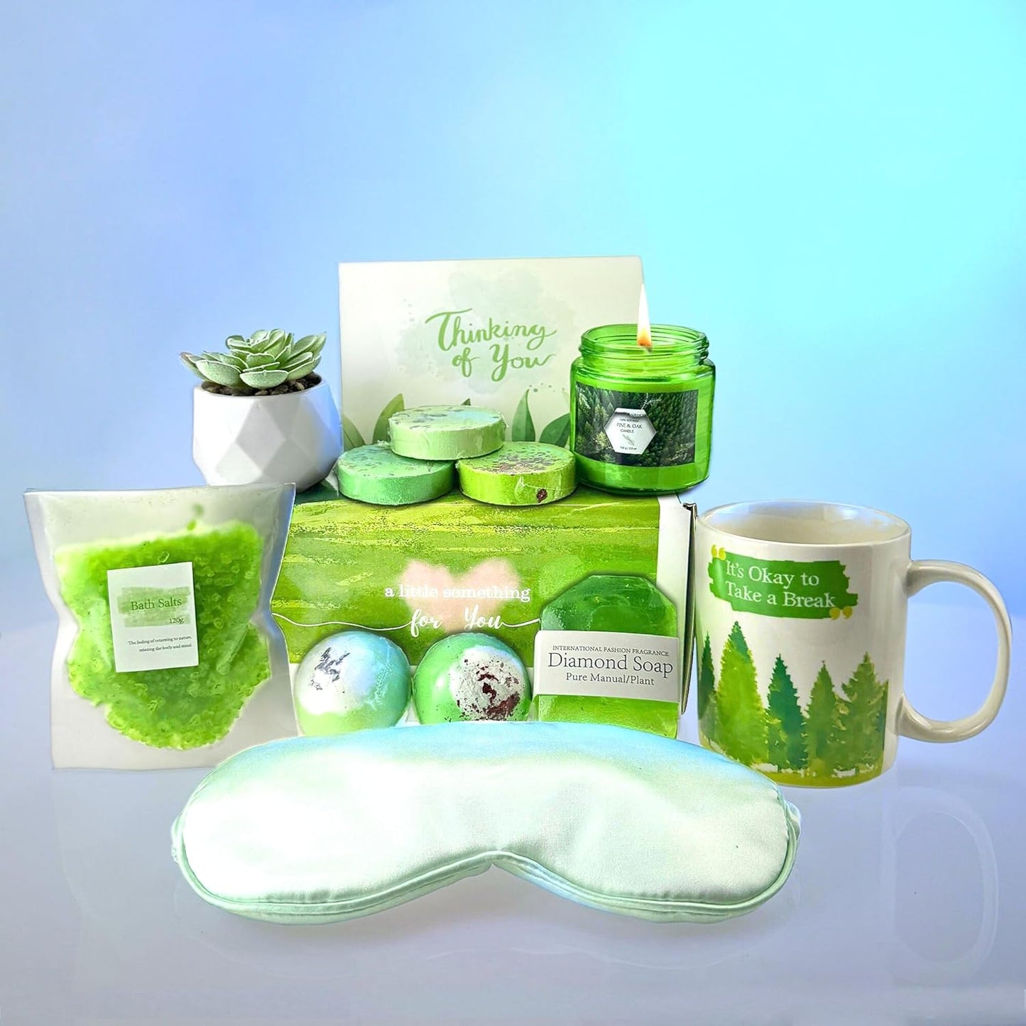 Thinking of You Unique Gifts - 12 Pieces Birthday Care Package for Women, Relaxing Spa Basket Box Gift Set for Her