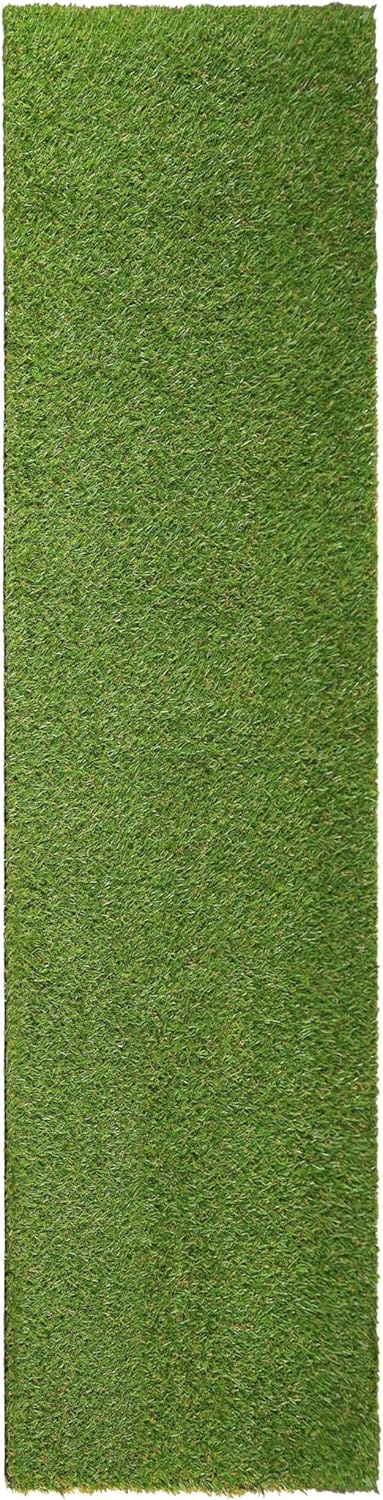 Superior Artificial Grass Indoor/Outdoor Area Rug - Faux Turf for Backyard, Playground, Dog Training, 1' x 13', Green
