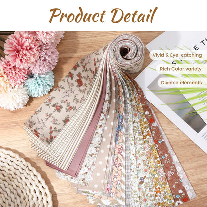 42 Pcs Jelly Roll Fabric, Fabric Panels for Quilting, Pre-Cut Cotton Strips for Quilting Crafting Sewing, Craft Supplies for Blanket Rug Upholstery Home Decor Quilt Making and DIY Projects