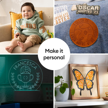 Cricut Maker 4 - Smart Cutting Machine (Seashell) | Engagement Plus Bundle - Includes EasyPress 2 (SE) Heat Press (9x9) + Mat, Tote Bag, Material Samplers, Machine Mat, Pens, Tools & 30 Digital Images