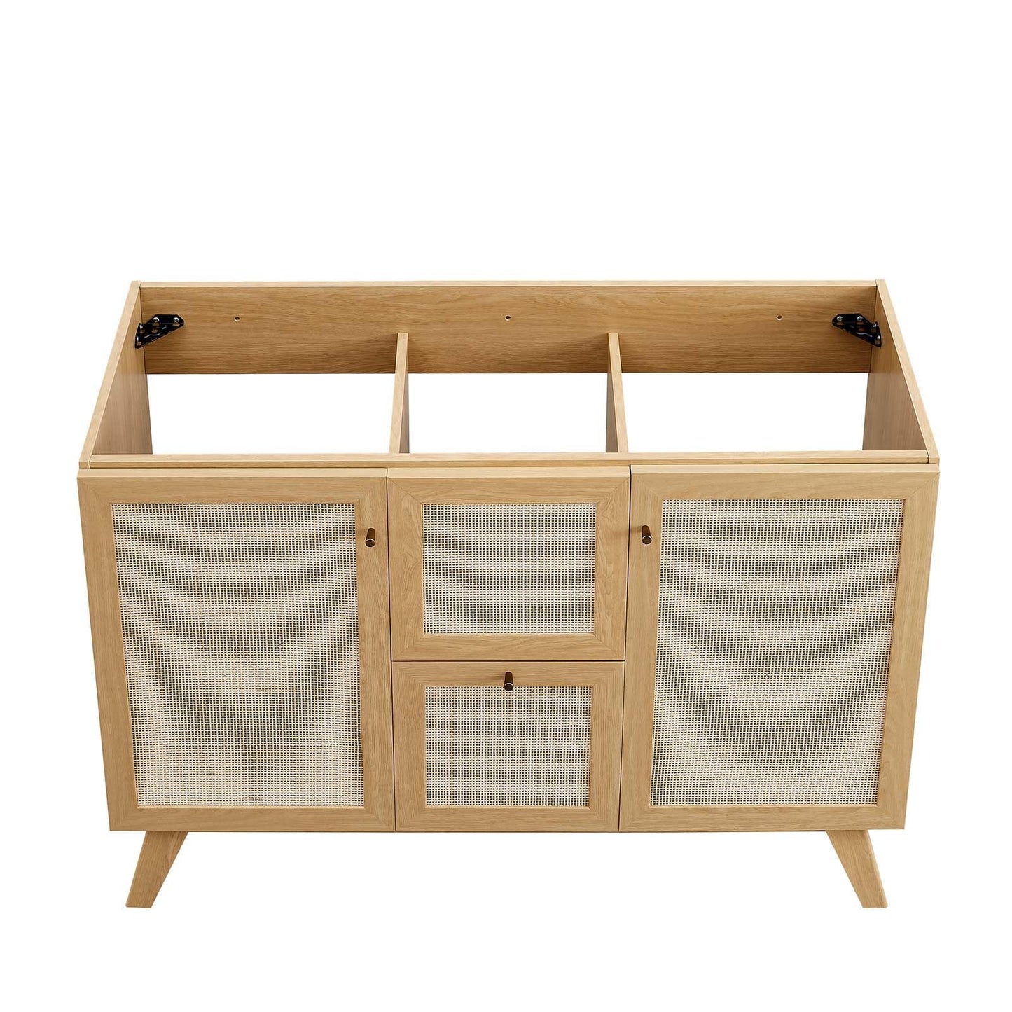 Modway Soma Bathroom Vanity, 48 Inch Double, Oak Black