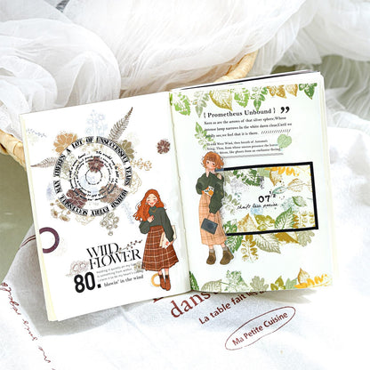 Moriquill Botanical Impressions PET Tape Set – 6 Floral & Leaf Designs, Transparent Adhesive Craft Tape for Scrapbooking, Junk Journal, Card Making & DIY Decoration