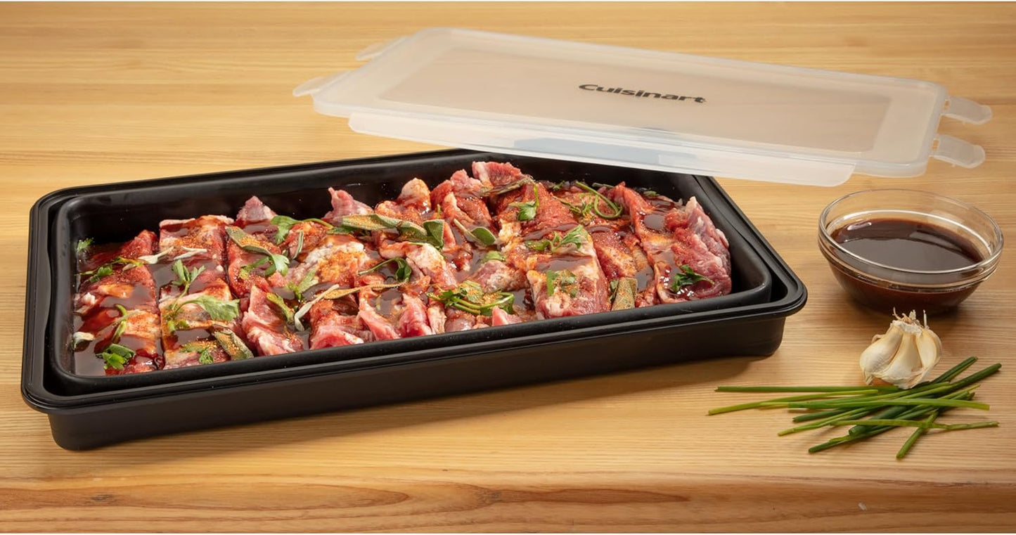 Cuisinart XL Collapsible Marinating Container, Large Capacity Grill Accessories Perfect for BBQs and Tailgates, Marinade and Brining Prep, Collapsible Silicone for Easy Storage