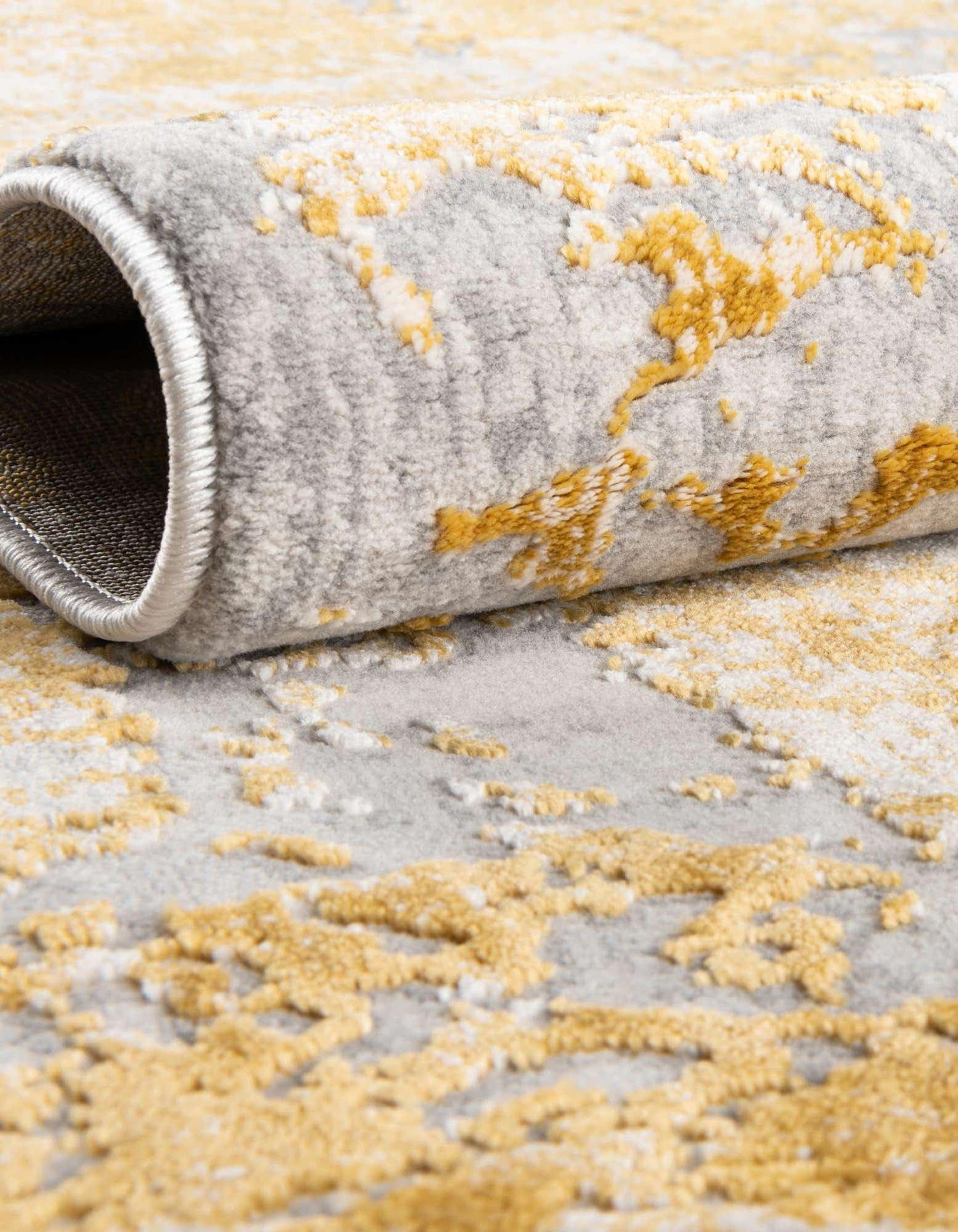 Unique Loom Finsbury Collection Area Rug - Elizabeth (7' 10" x 10' Rectangle, Yellow/ Ivory)