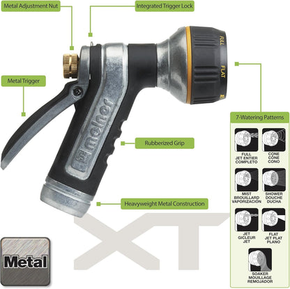 Melnor Metal Nozzle - Multi-Pattern Heavyweight Design with QuickConnect Adapter | Durable & Versatile