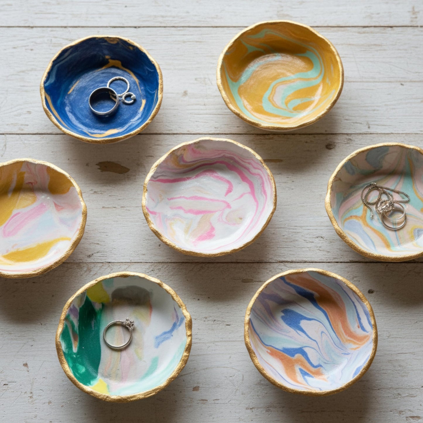 Dan&Darci Craft 'n Clay - Jewelry Dish Making Kit for Kids Ages 8-14 Year Old - Best DIY Arts & Crafts Kits - Birthday Gifts - Creative Toys for Preteen & Teenagers - Girl Birthday Gift Ideas