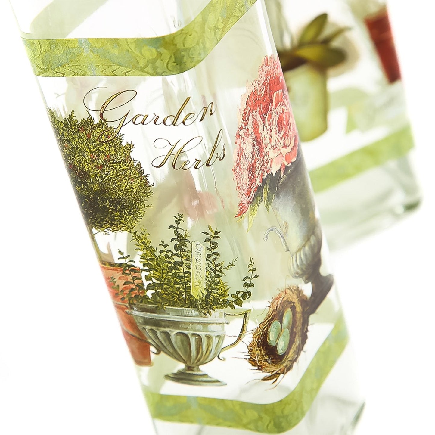 CEDAR HOME Olive Oil Bottle Set Glass Dispenser Vinegar Cruet 17oz. with Stainless Steel Leak Proof Pourer Spout for Cooking or Salad Dressing, 2 Pack, Green