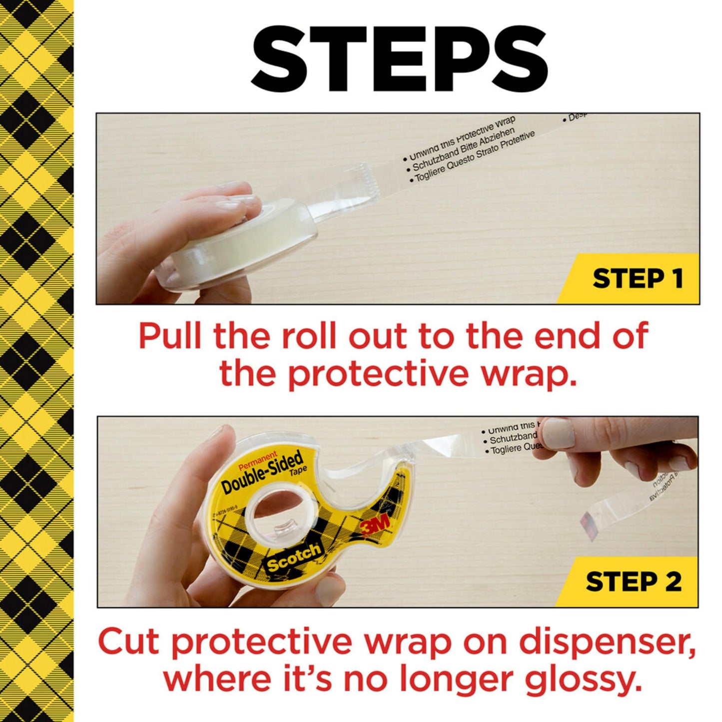 Scotch Double Sided Tape with Tape Dispenser, Office and School Supplies for Arts and Crafts, Alternative to Scrapbooking-Tape, 0.5 in. x 400 in., 2 Rolls with Dispensers (Pack of 2)