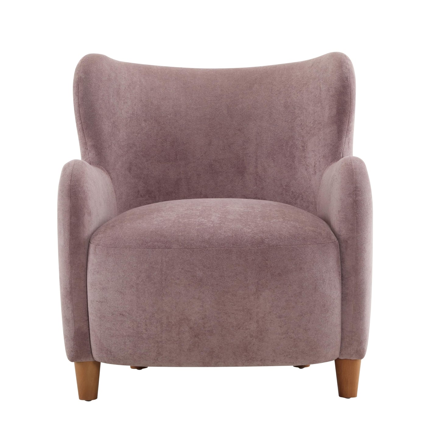Christopher Knight Home Auden Wingback Accent Chair, Fabric Club Chair, Velvet Upholstered Armchair,Curved Backrest Single Sofa,Soft Cushion Seating, Reading Lounge Chair for Living Room, Dusty Orchid
