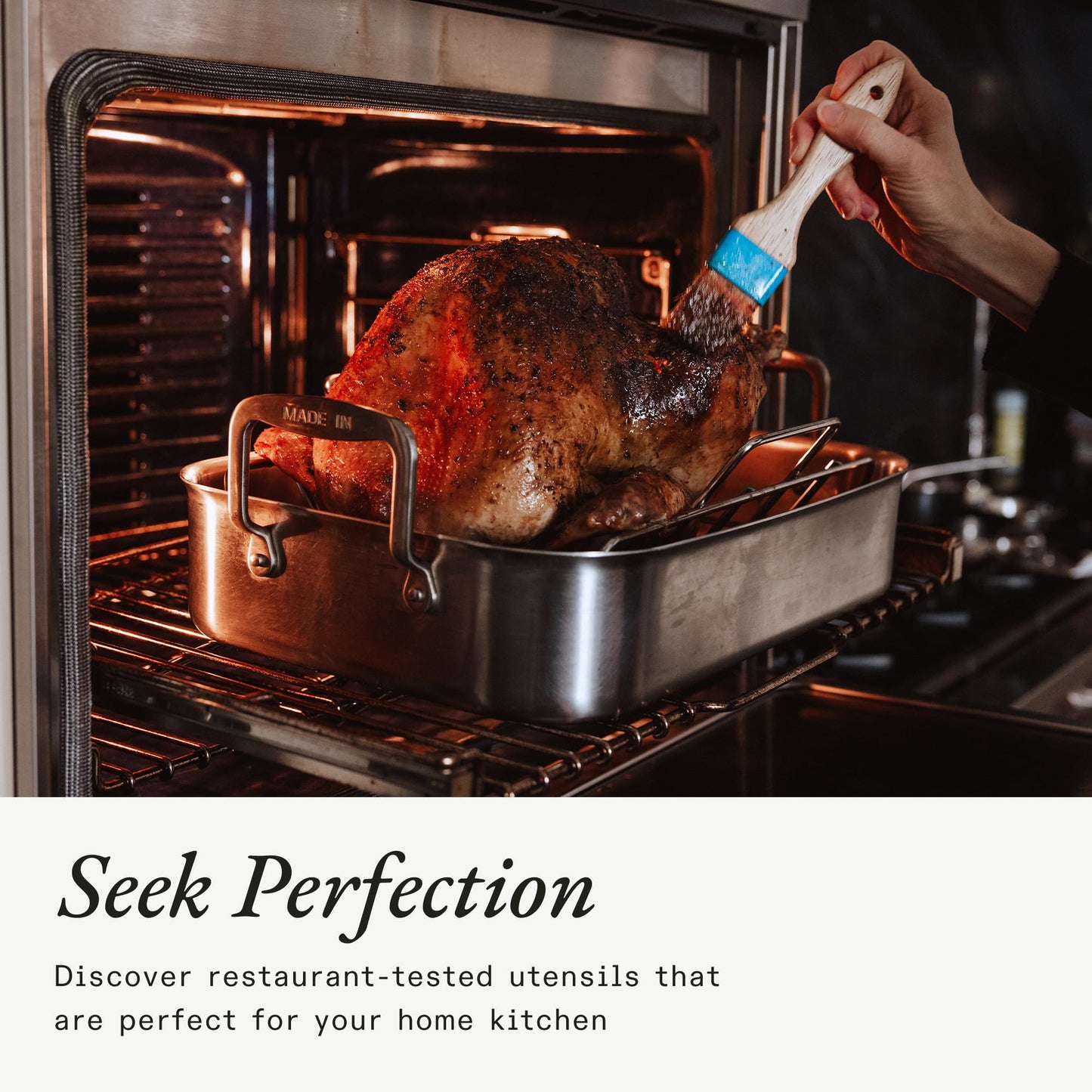 Made In Cookware | Stainless Clad Roasting Pan | 3-Ply Stainless Clad | Professional Cookware | Crafted in Thailand