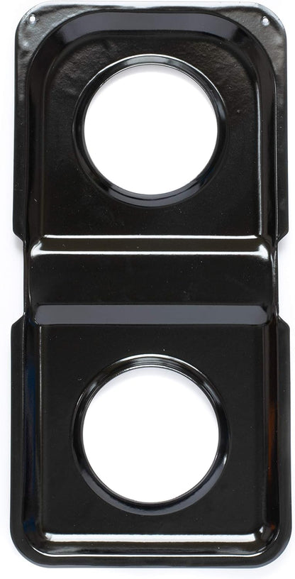 Range Kleen P501 Black Porcelain Rectangular Gas Stove Drip Pan, 16.875 x 8.125-Inches