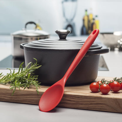 Zeal Red Silicone Non-Stick Cooking Spoon (11”/28cm)
