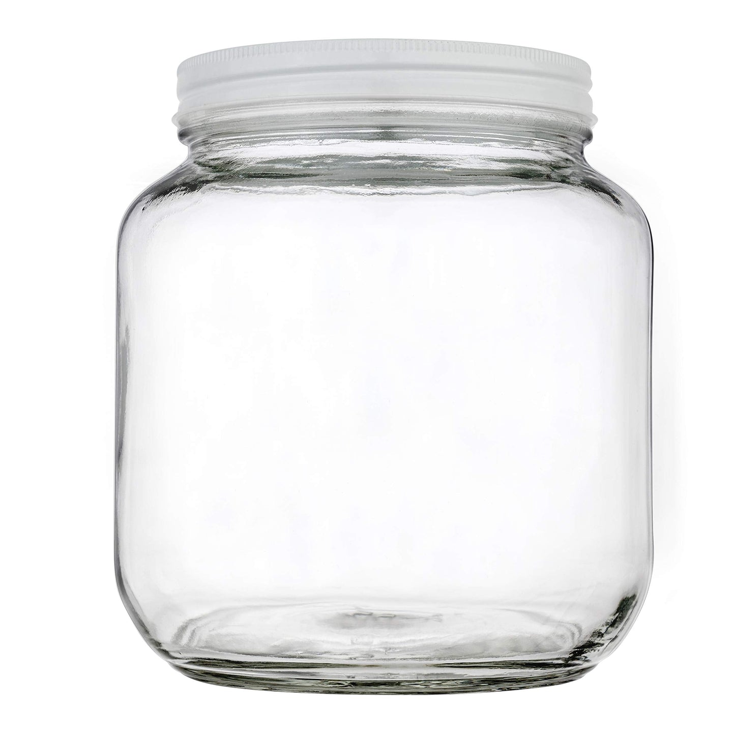Half Gallon Glass Large Mason Jar Wide Mouth with Airtight Metal Lid - 1/2 Gallon Mason Jars - BPA-Free Glass Jar with Lid - Dishwasher Safe- By Kitchentoolz - Made in USA