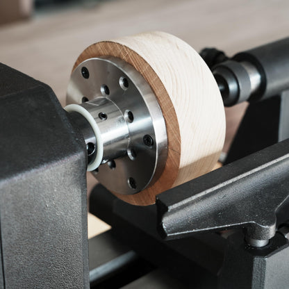 BMWOOD 4" Faceplate with 1"x8TPI Thread, with Two Nylon Washers for Woodturning Lathe,12 Mounting Holes.