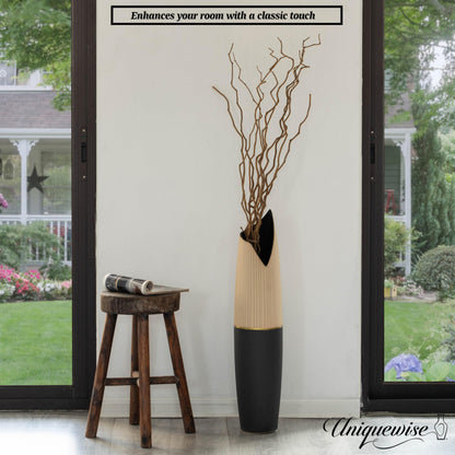 Uniquewise 12pc 37" Natural Dried Mulberry Twigs Ideal Sticks for DIY Crafts Decorative Stems Floral Arrangements Floor Vase Fillers Wedding Centerpiece Event Decorations and Home Décor Accent, Brown