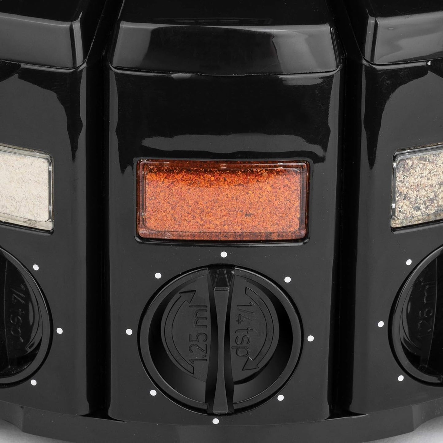 12 8.75 8.75 6 inches Kitchen Art Spice Rack Select-A-Spice Auto-Measure Carousel Compartments Black x x