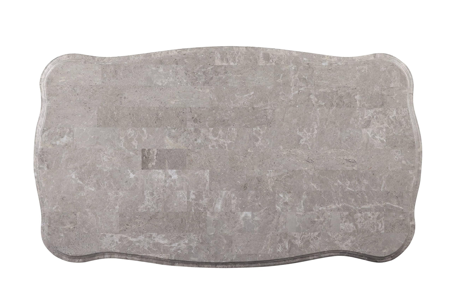 Acme Ariadne Rectangular Marble Top Wooden Coffee Table in Platinum Gray